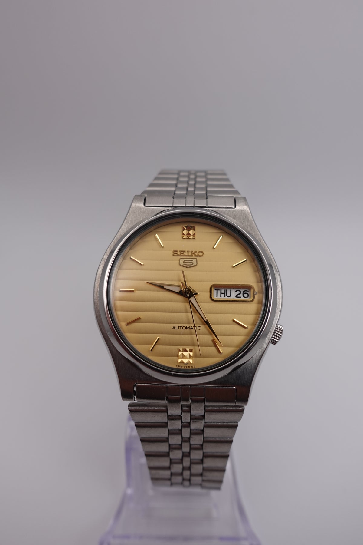 Seiko Automatic 5 Day Date Gold Dial 7S26-0570 - Preowned